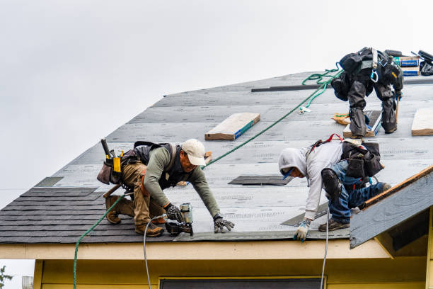 Professional Gutter Installation technician working in Valparaiso, FL